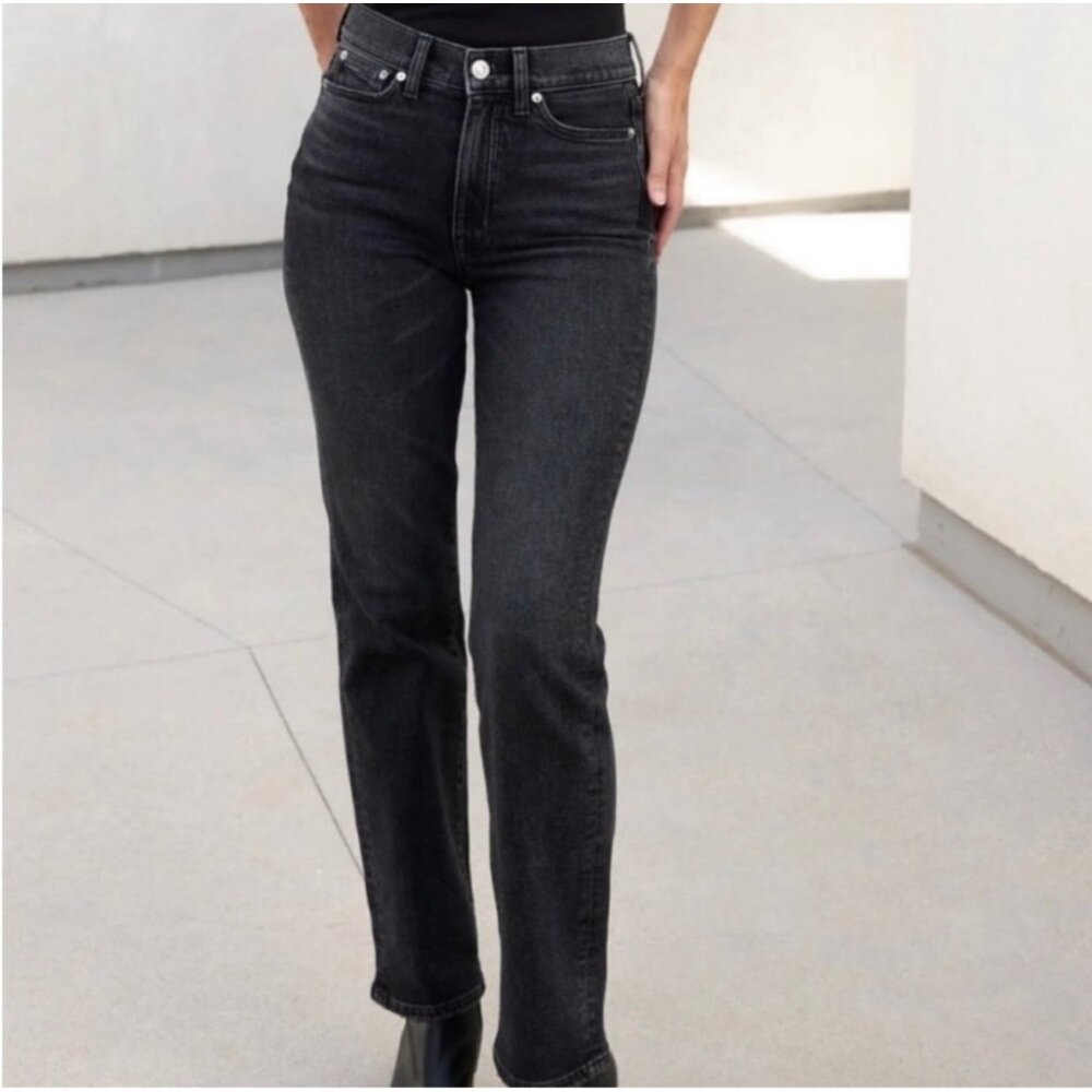 AYR The LaLa Women's Straight Leg Jeans - Black 34S